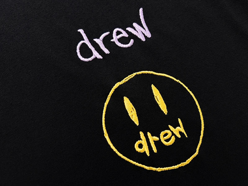 Embroidered Smiley Drew T shirt