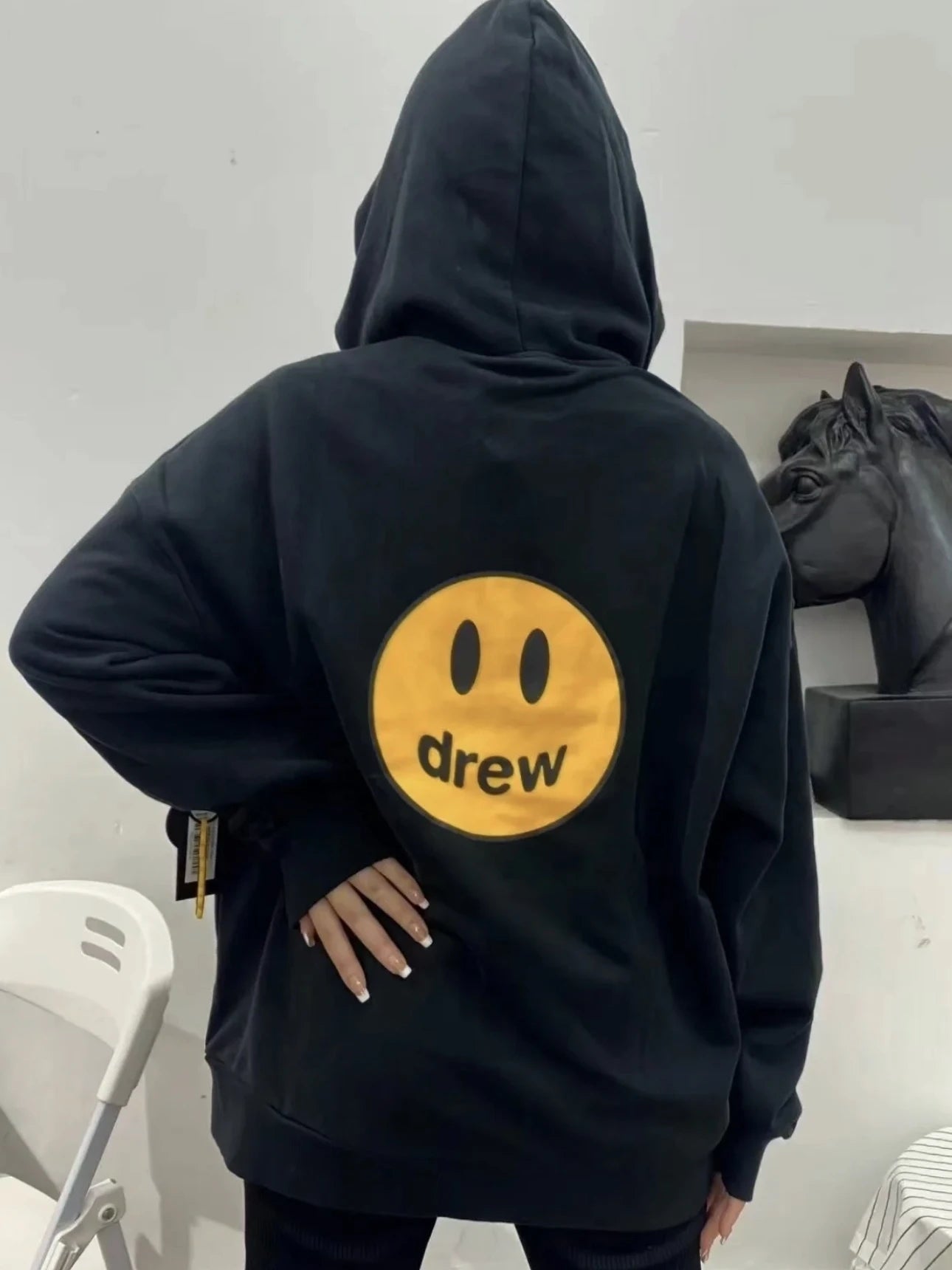 Smileydrew Black Embroidered jacket (Unisex)