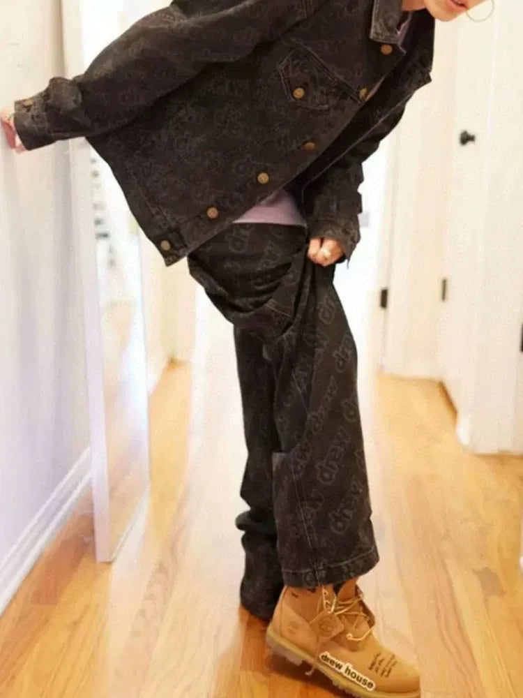 Smileydrew print Jeans