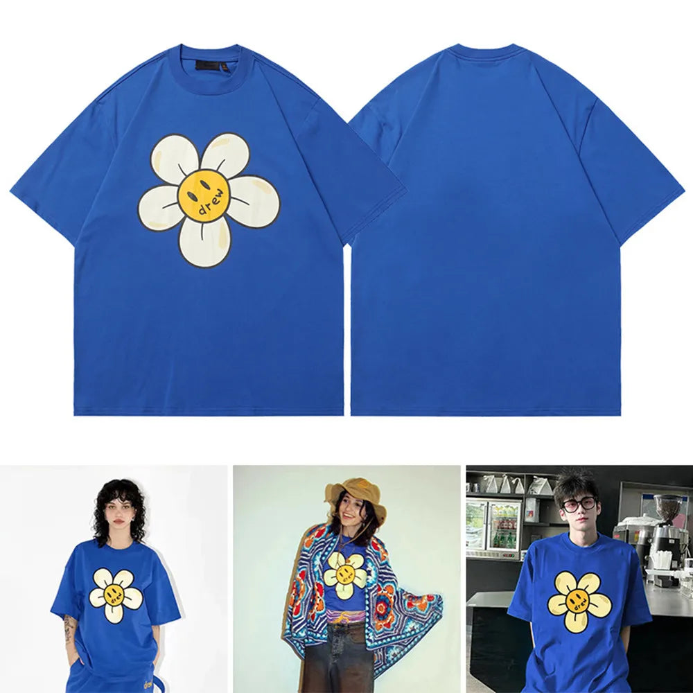 Smiley drew sunflower T-shirt
