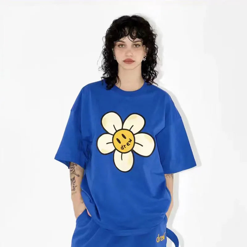 Smiley drew sunflower T-shirt