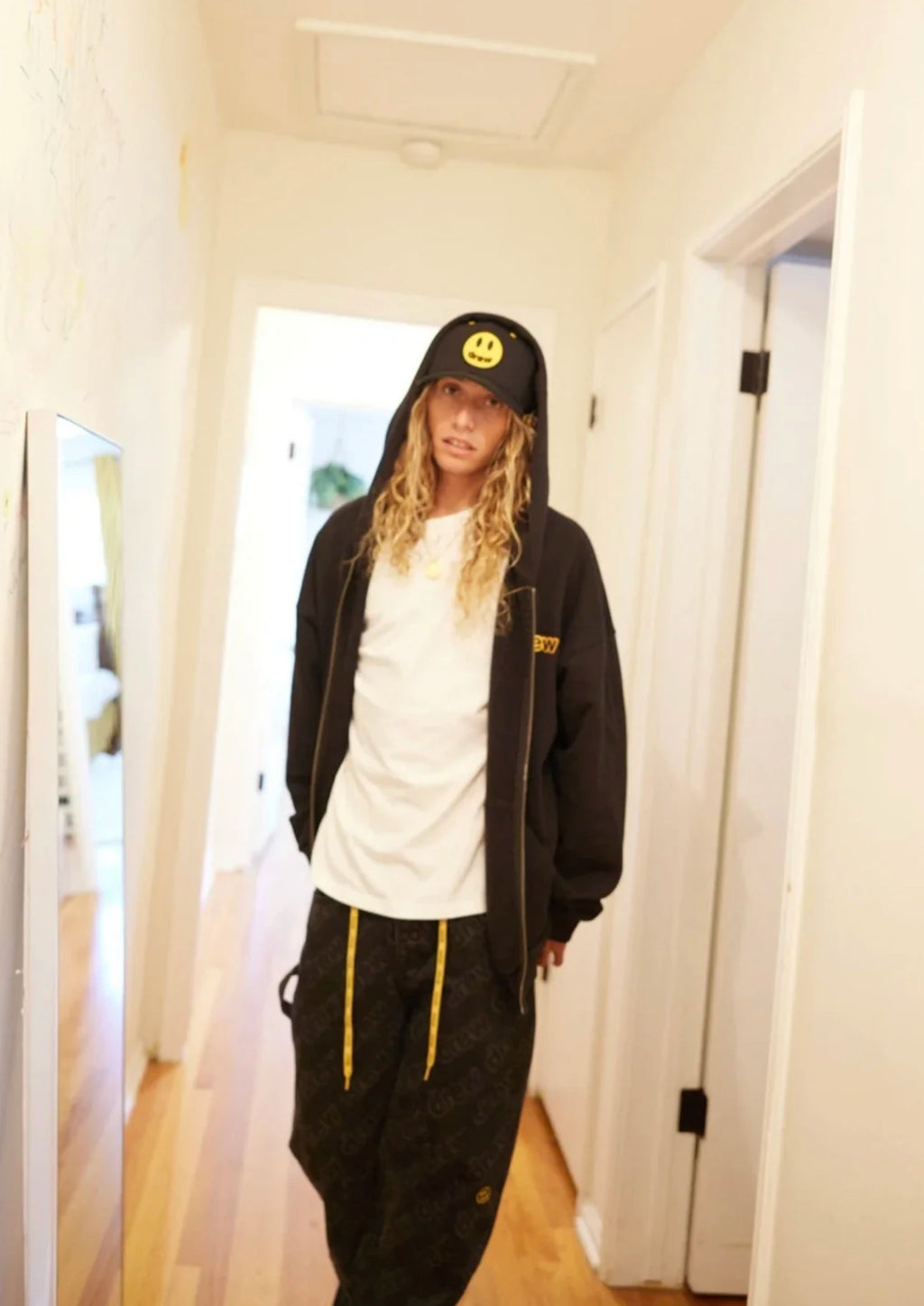 Smileydrew Black Embroidered jacket (Unisex)